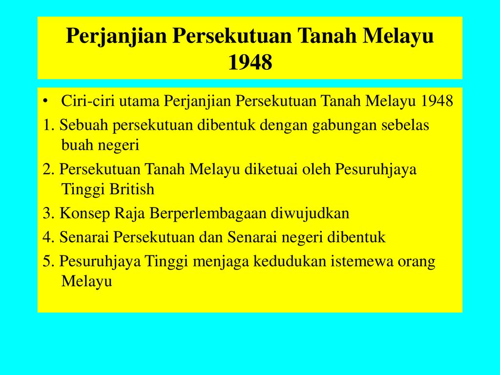 Sejarah Tingkatan 4 Kssm Bab 9 Perlembagaan Persekutuan Tanah Melayu